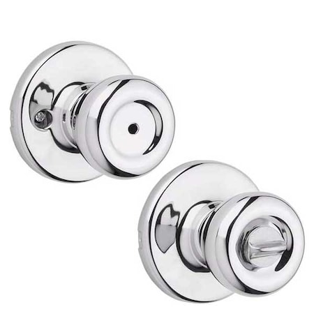 Kwikset Kwikset: Tylo Privecy Door Knob with Round Rose / Polished Chrom KWS-300T-RDT-26